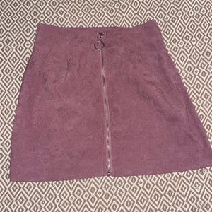 Pink/Purple Corduroy Zip Skirt